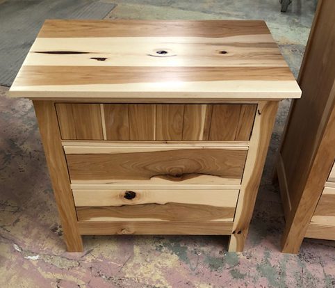 Rice Furniture & Design Center | unique custom designed night stand for bedroom or living room with variations of dark and light wood